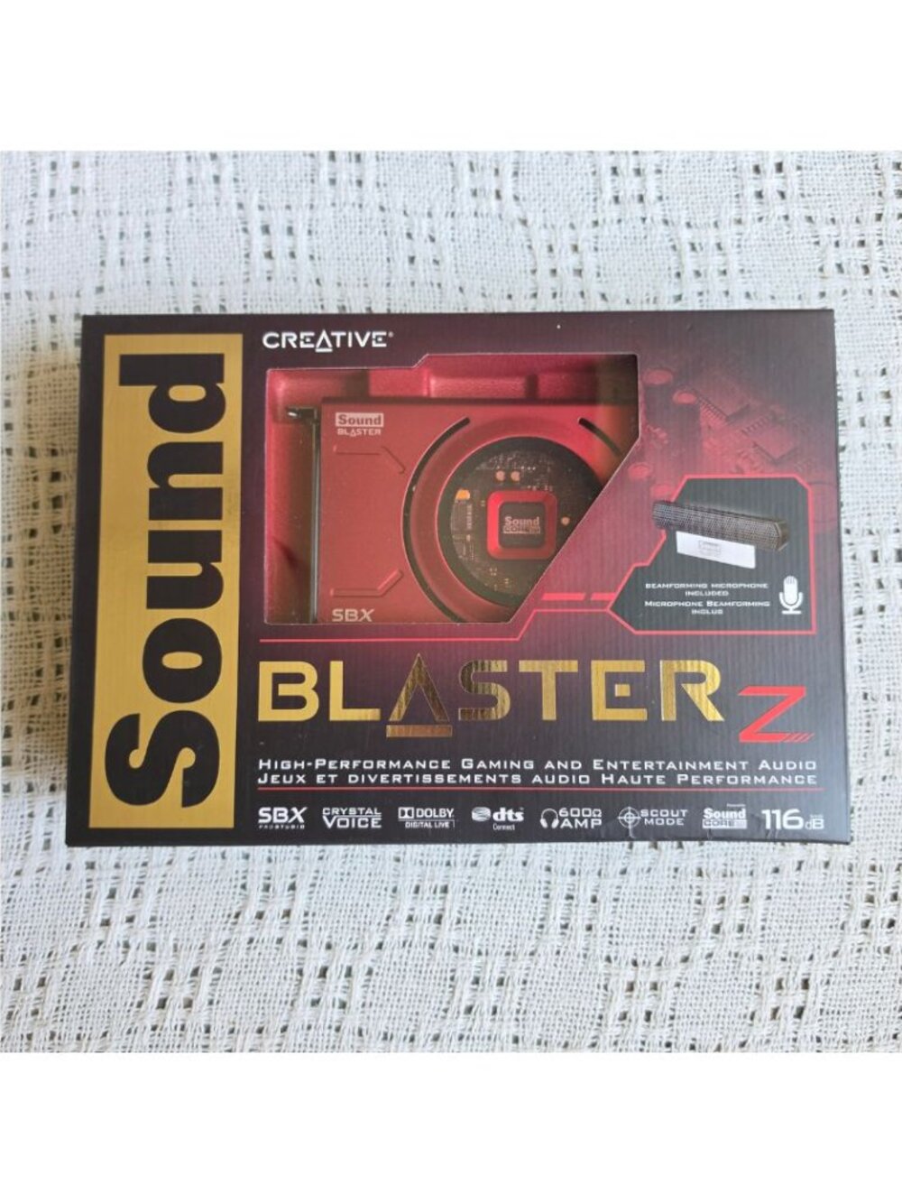 NEW SEALED Creative Sound Blaster Z PCIe Gaming Sound Card SB1500 Microphone CIB